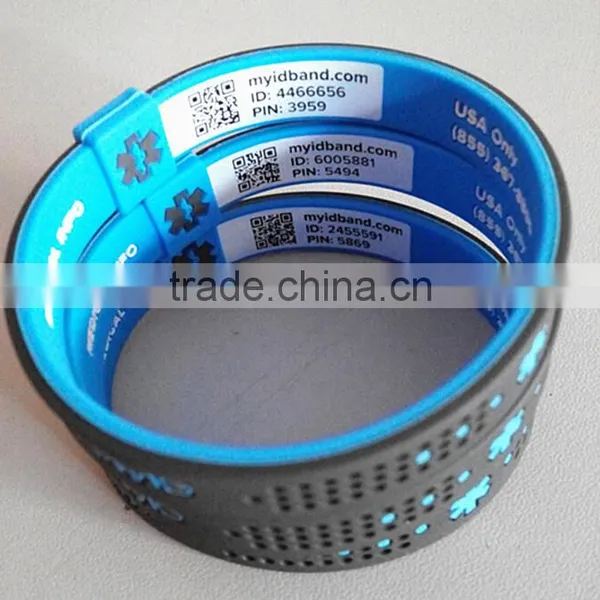 Newest Scannable Fashion qr Code Silicone Bracelet photo-4