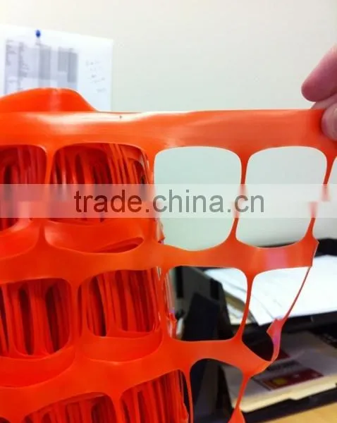 plastic orange warning barrier fence