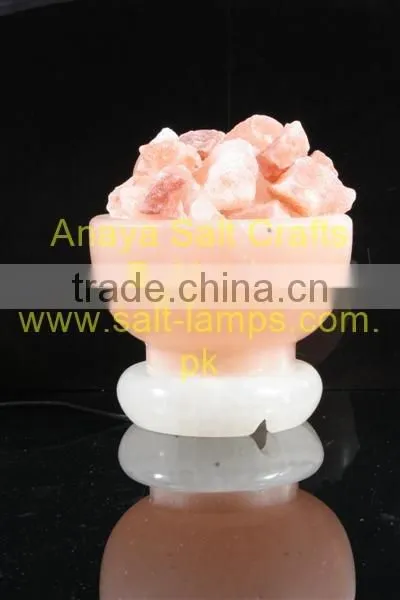 Fire Bowl Salt Lamp/ Crafted Salt Lamp/ Himalayan Salt Lamps/ Salt Lamp With Chunks photo-5