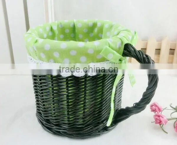 Handmade Wicker Christmas Gift Basket Empty Wicker Easter Basket photo-4