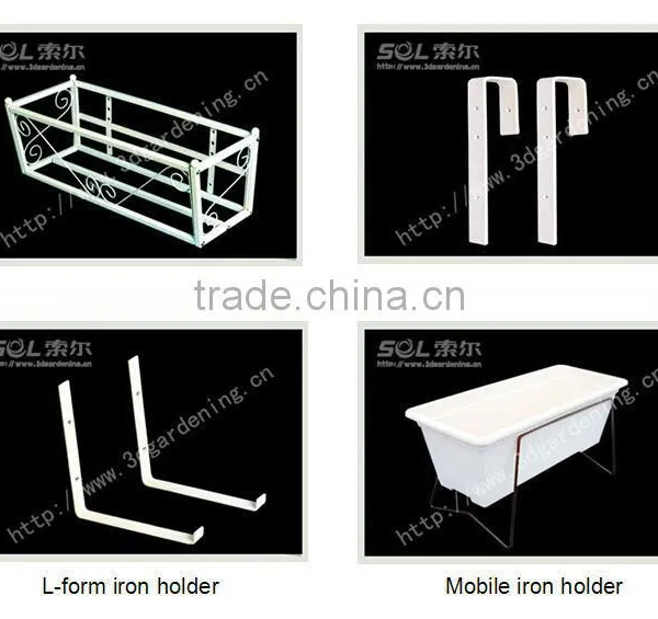 White Rectangular Garden Plastic Pots for Balcony Decoration SL-X109 Box Planter photo-6