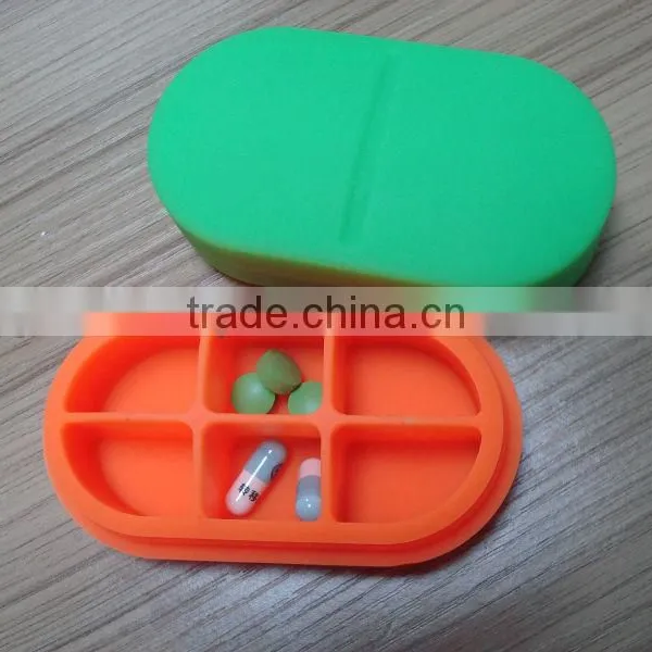 2016 Eco-friendly Silicone Six Checks Medicine Box &pill Case photo-2