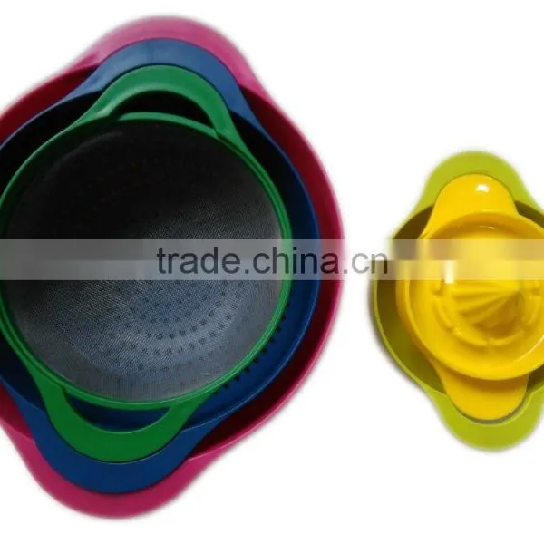 5pcs Plastic Lemon Juicer and Colaner in Mixing Bowl Set photo-5
