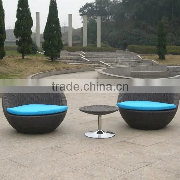 Rattan Coffee Table and Chairs for Patio, Yard, Coffee Shop photo-6