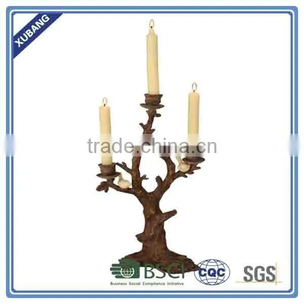 Poly Resin Wholesale High Quality Twin Bird Candle Holder photo-3