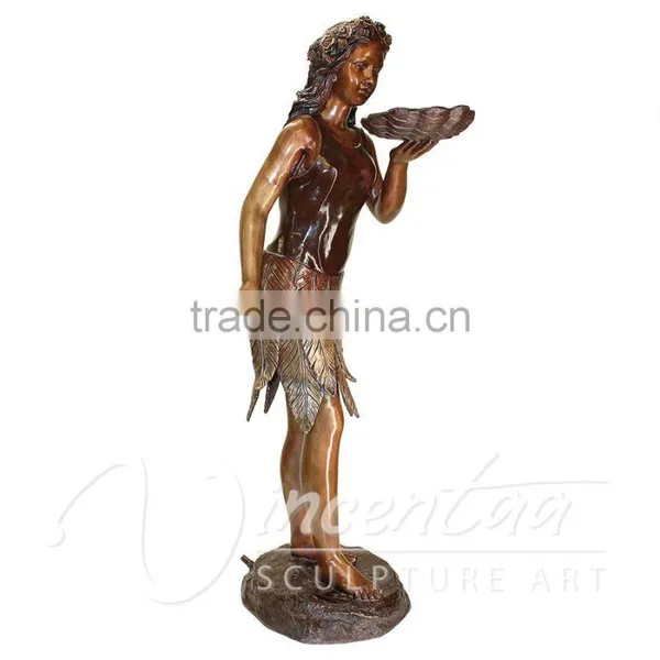 Outdoor Garden Decoration Metal Craft Life Size Bronze Sexy Girl Fountain for Sale photo-5