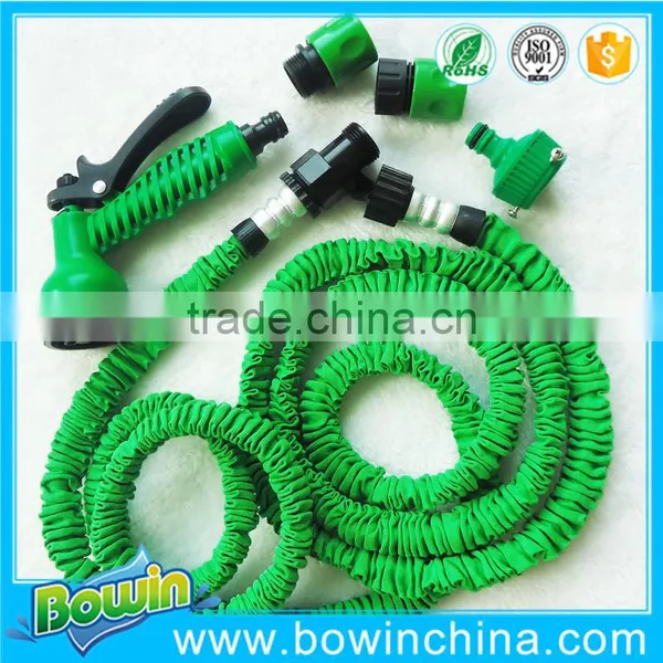 Green Color Quick Connection Expandable Fabric Garden Hose photo-4
