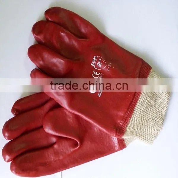 Red Color Latex Examination Gloves/Working Gloves In Guangzhou photo-2