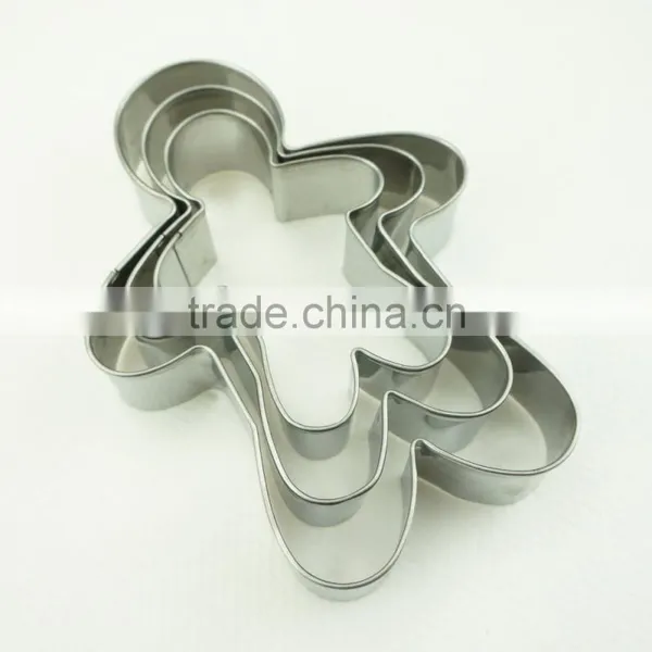 47037 3pcs Ginger Shape Stainless Steel Cookie Cutter Set photo-5
