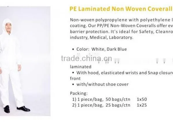White Color Microporous Workwear Disposable Coverall photo-3