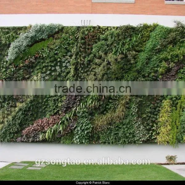 Songtao Natural Looking Green Artificial Vertical Green Grass Wall photo-2