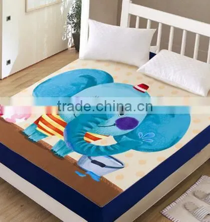 100% Cotton Cartoon Printing Super Soft Baby Crib Fitted Sheet photo-2
