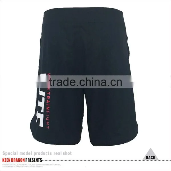OEM Service Wholesale Sportswear Custom Logo Mens Black Mma Shorts photo-5
