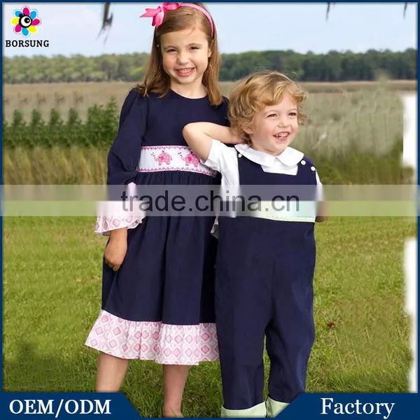 Winter Nativity Scene Boys Overalls Navy Blue Corduroy Baby & Toddler Girls Smocked Bishop Dress