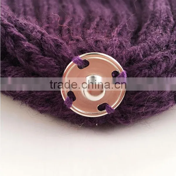 Myfur Wool Knitted Beanie Hats With Raccoon Fur Balls for Women photo-5