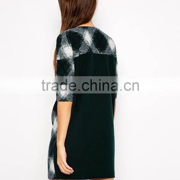 2014 Wholesale Oversized Dress in Geometric Wool photo-3
