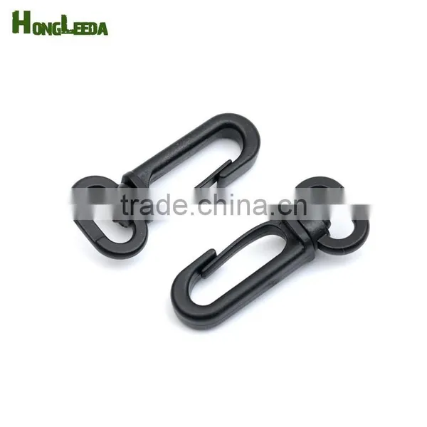 B1306-13mm Black POM Plastic Spring Snap Clip Hooks Carabiner Paracord Strap Hooks Rotary Hooks Swivel Snap Hook photo-4