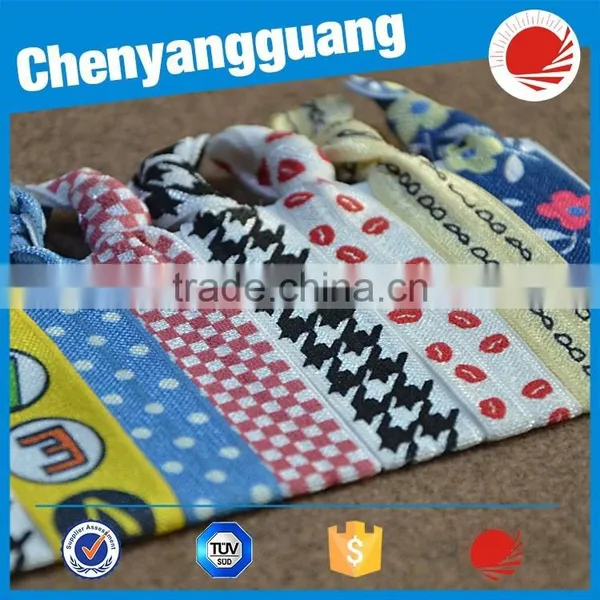 Fashion Custom Print Fold Over Elastic Hair Band photo-6
