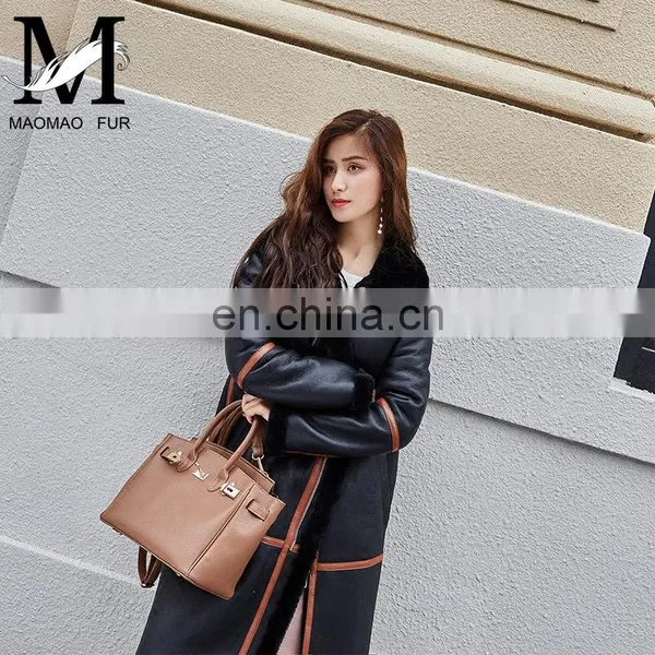 2017 Hot Selling Elegant Fashion Design Sheep Skin Leather Jacket photo-4