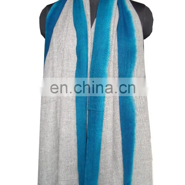 Gauze Pashmina Wool Shawl With Ombre Dye photo-5