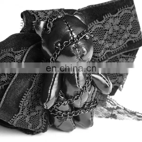 Pyon Pyon Gothic Lolita Black Teddy Bear Brooch LS-048 photo-6