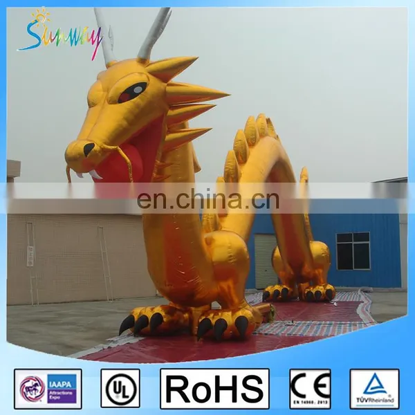 Custom Golden Nylon Attractive Inflatable Dragon, Giant Inflatable Dragon photo-4