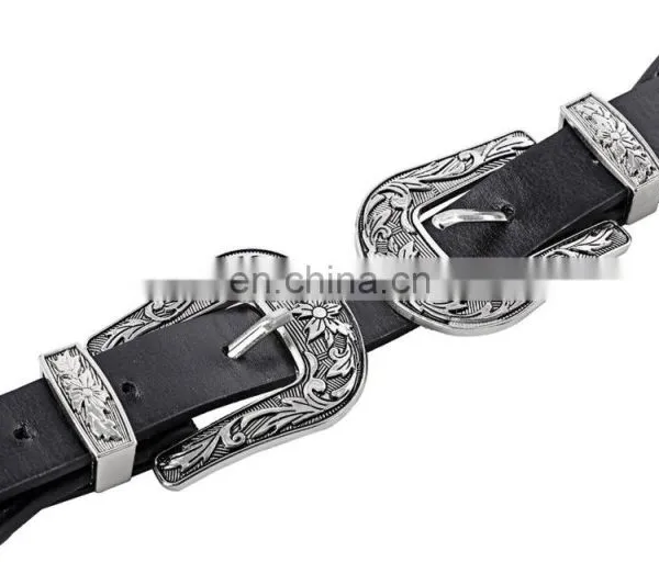 Grace Karin Women Ladies Girls Vintage Fashion Boho Double Metal Light Gold Silver Color Buckle Belt Elastic Band CL010479 photo-4