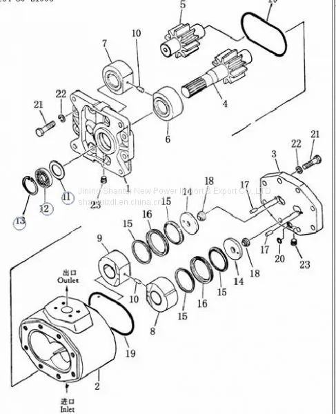 Original Shantui Bulldozer Parts SD22 Hydraulic Pump 07444-66103 Sale photo-3