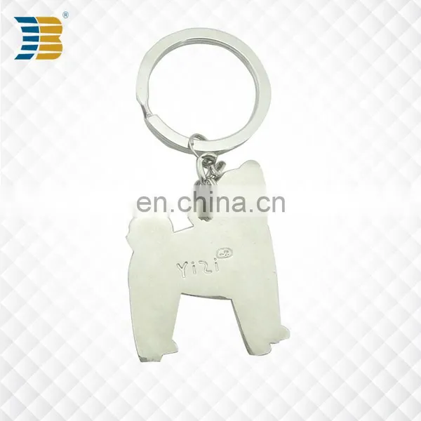 3D Dog Shape Custom Made Metal Keychain photo-3