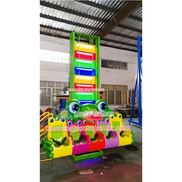 Zhongshan Amusement Park Equipment Fall Tower Rides 5 Seat Frog Jump Mini Drop Ride Jumping Machine, Crazy for Kids photo-2