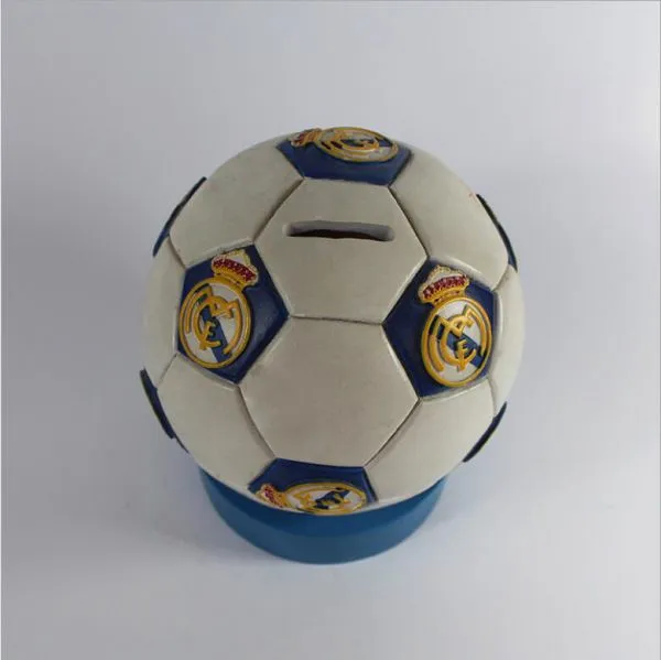 Polyresin Football Shape Saving Pot Saving Bank Coin Bank for Children Gift photo-2