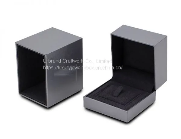 PU Leather Ring Gift Packaging Box With Sleeve Custom Logo Drawing Type Wedding Ring Box photo-5