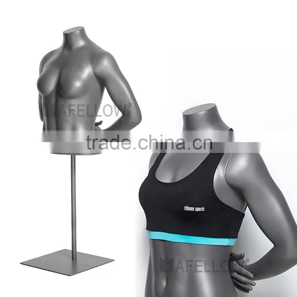 Adjustable Height Upper Body Mannequin Fiberglass Female Half Body Dummy HEF-12 photo-3