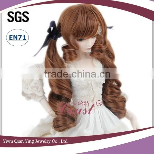 Fashion Nice Curly Dark Brown1 BJD Doll Wig photo-2