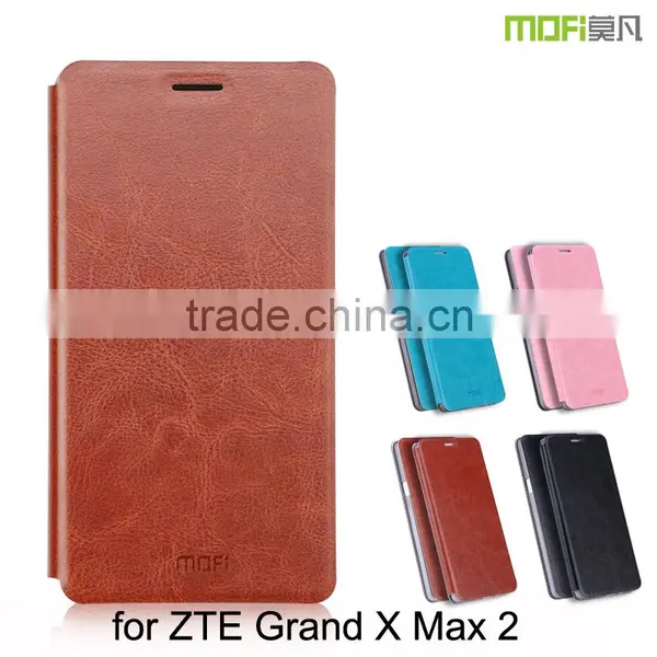 MOFi Case Funda Celular Housing for ZTE Grand X Max 2, Mobile Handset Coque Leather Flip Back Cover for Grand X Max2