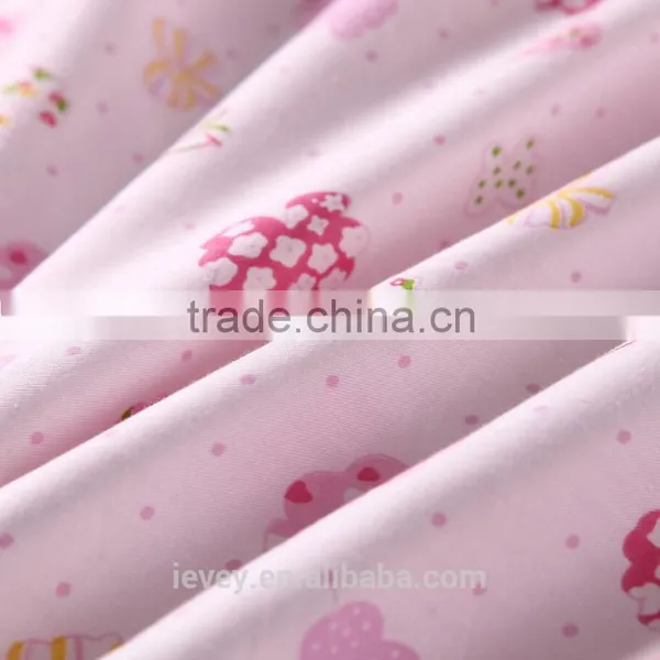 Ievey 13372 Pure Cotton Reactive Printed Light Pink Feather Printed Bedding Set photo-6
