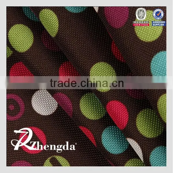 PU Coated Printed Oxford Circle Pattern Fabric photo-2