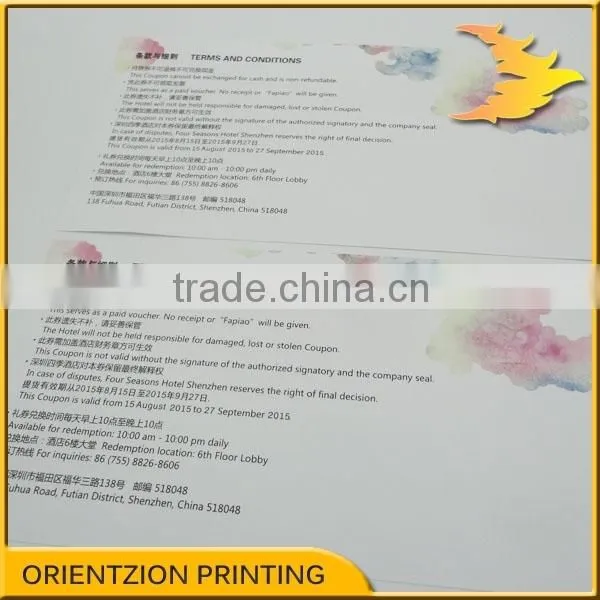 Anti Tamper Ticket, Variable Data, Bar Code Ticket, Gift Vouchers, Food Vouchers. photo-2