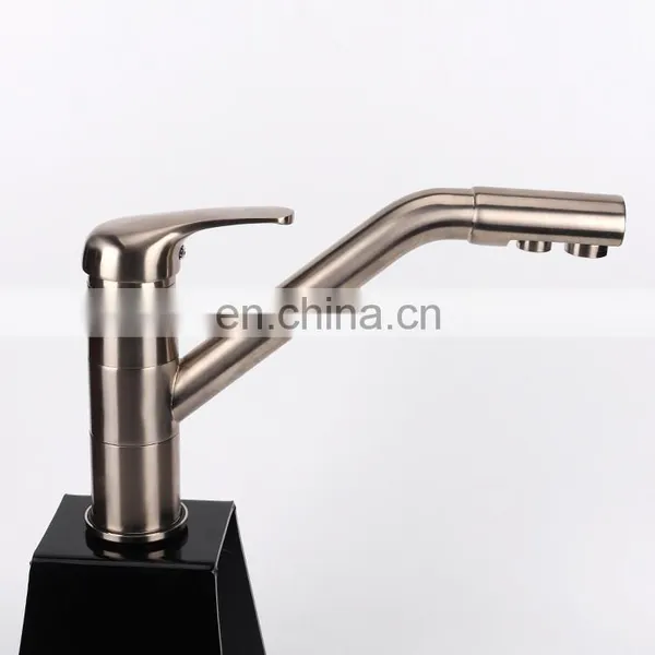 Moden Brass Nickel Brushed Single Hole Kitchen Faucet photo-3