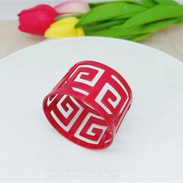 Metal Napkin Ring Holders for Wedding Party Holiday Banquet Christmas Dinner photo-4