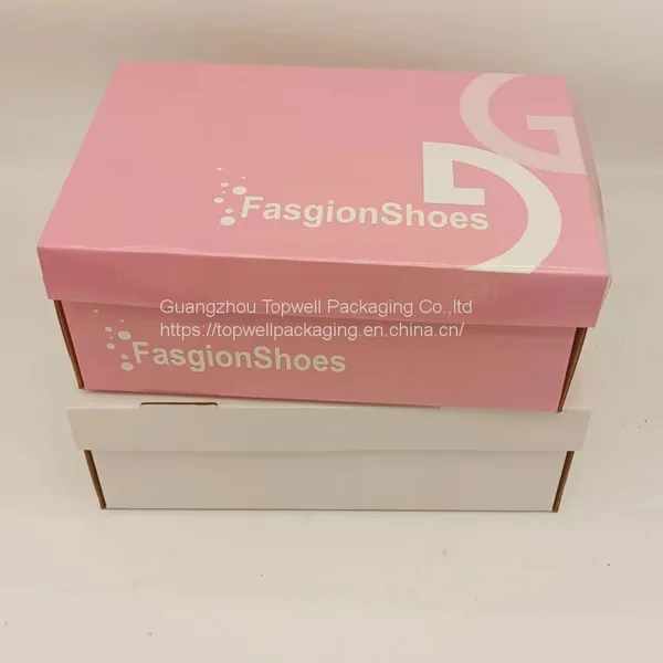 Custom Printed Boxes Packaging Shoe Flip Cover Corrugated Cardboard Shipping Box