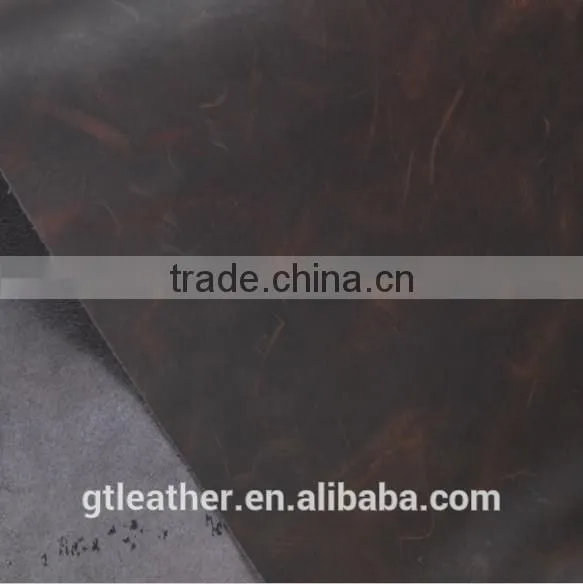 Cow Split Genuine Oil Pull up Leather photo-2