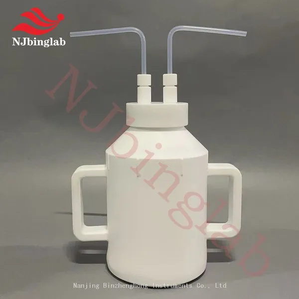 NJbinglab Chemical-Resistant PTFE Wash Bottles Used in Pharma Sterile Gas Preparation photo-3