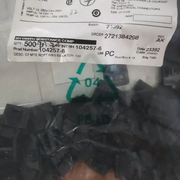 TE Connector Automotive Timer Connector Housing Crimp 104257-6