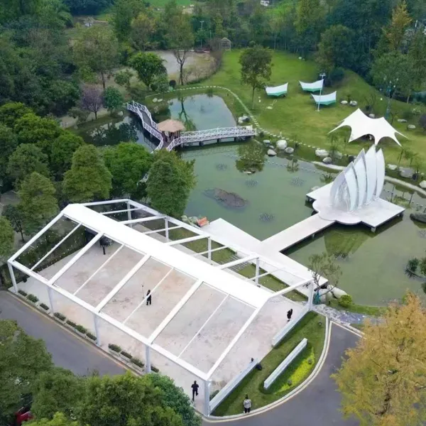 Motorized Retractable Fabric Canopy, Large Automatic Folding Outdoor Sky Roof With LED Light Strip for Park Scenic Spot photo-3