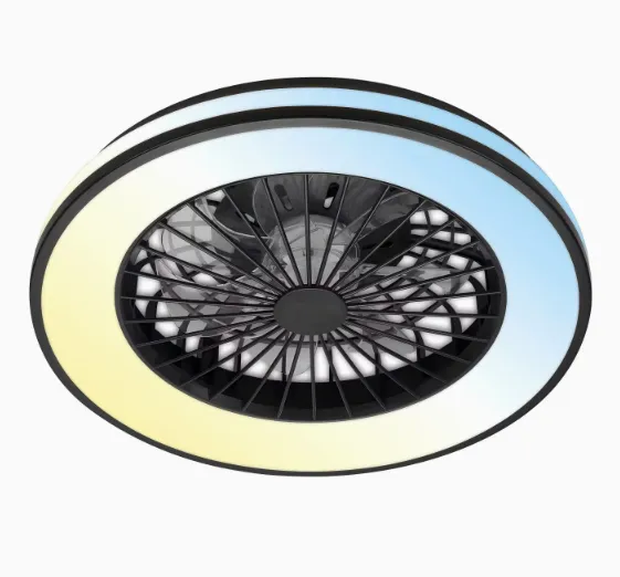 20-inch RGB variable frequency three-color dimming timer bedroom fan with silent operation and light function（Wechat:13510231336）