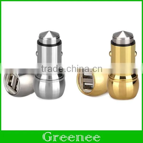 Stainless Steel Safe Hammer Dual 2.4A USB Car Charger for IPhone 6S and Mobile Phone photo-6