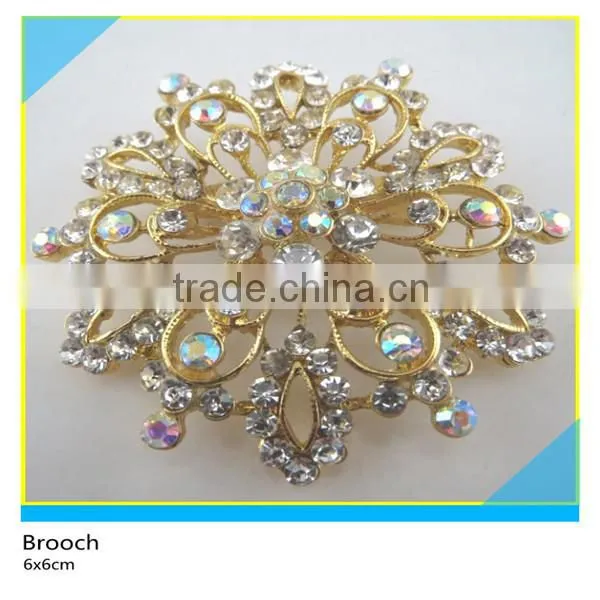 Grey Rhinestone Brooch Special Design for Jacket Decoration 5.5x9cm photo-5