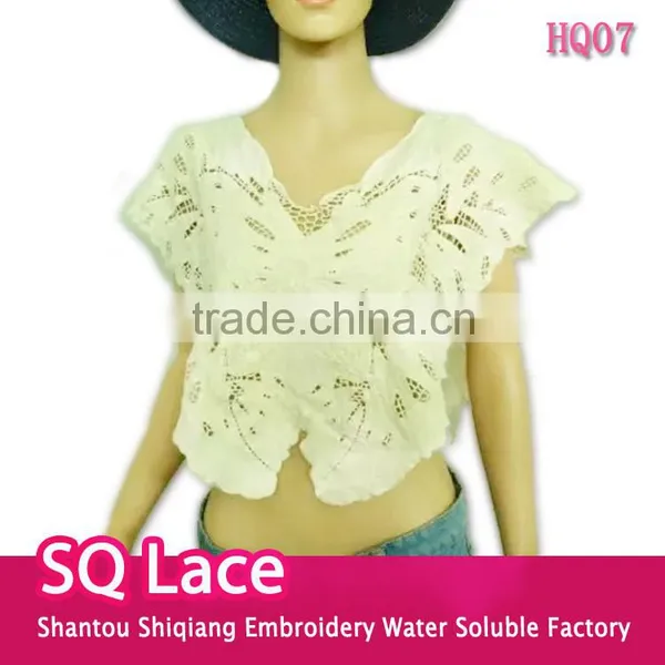 Outer Hot Embroidery Cotton Lace for Women Coat for Garment