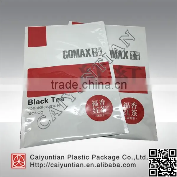 Three Side Seal Black Tea Plastic Bag With Customized Printing photo-2